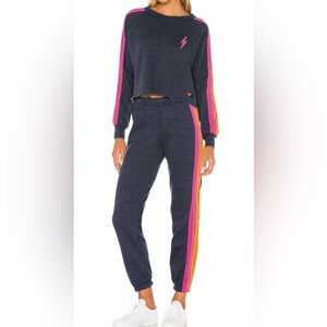 Aviator Nation set in Navy Neon size small